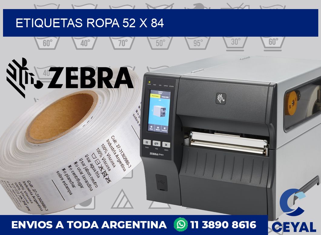 etiquetas ropa 52 x 84