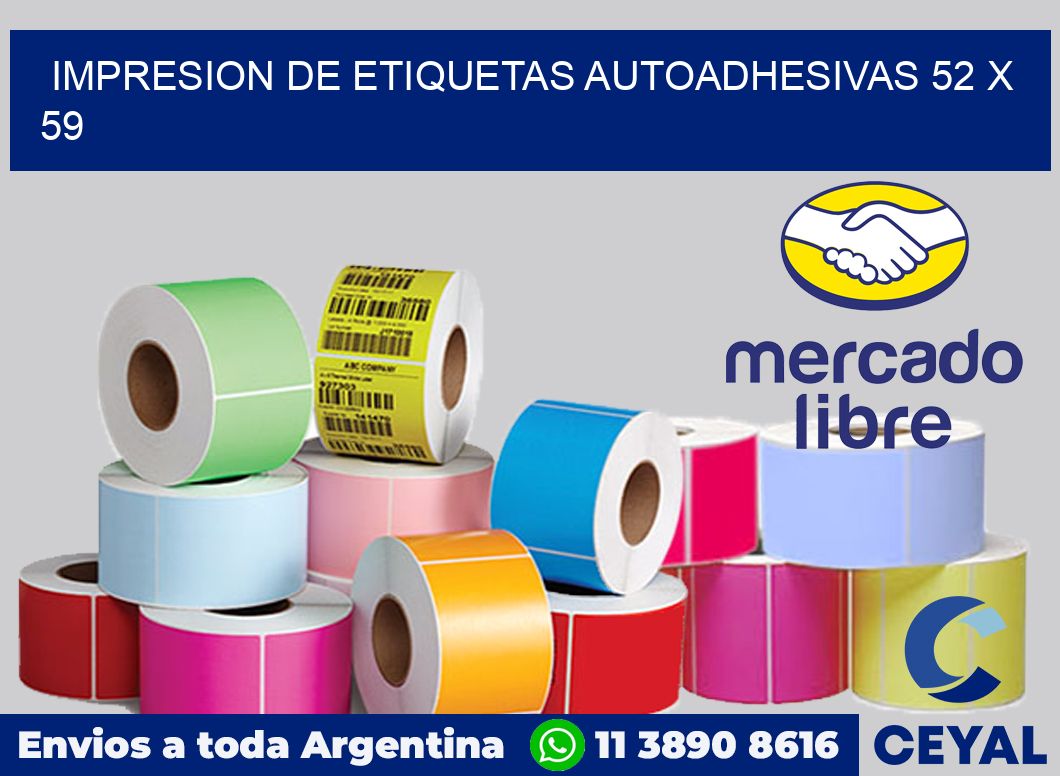 impresion de etiquetas autoadhesivas 52 x 59