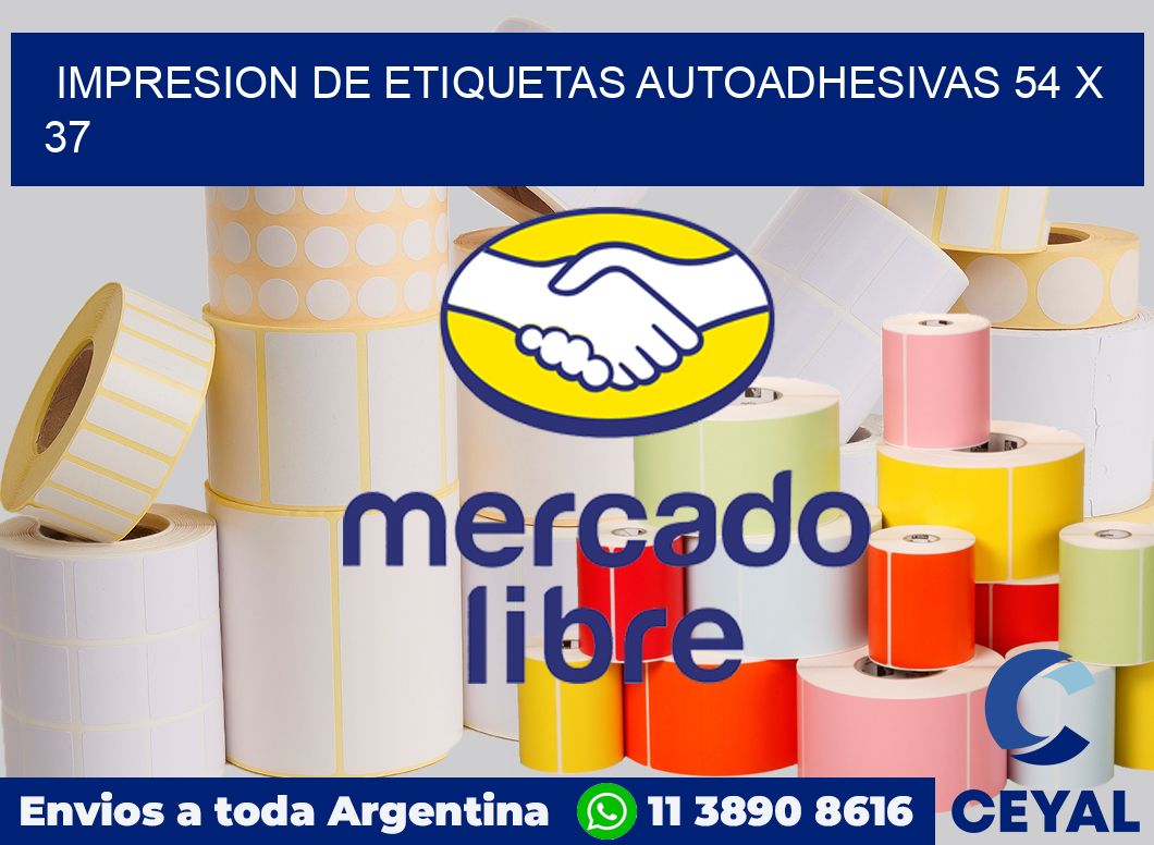 impresion de etiquetas autoadhesivas 54 x 37
