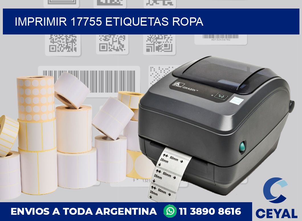 imprimir 17755 etiquetas ropa