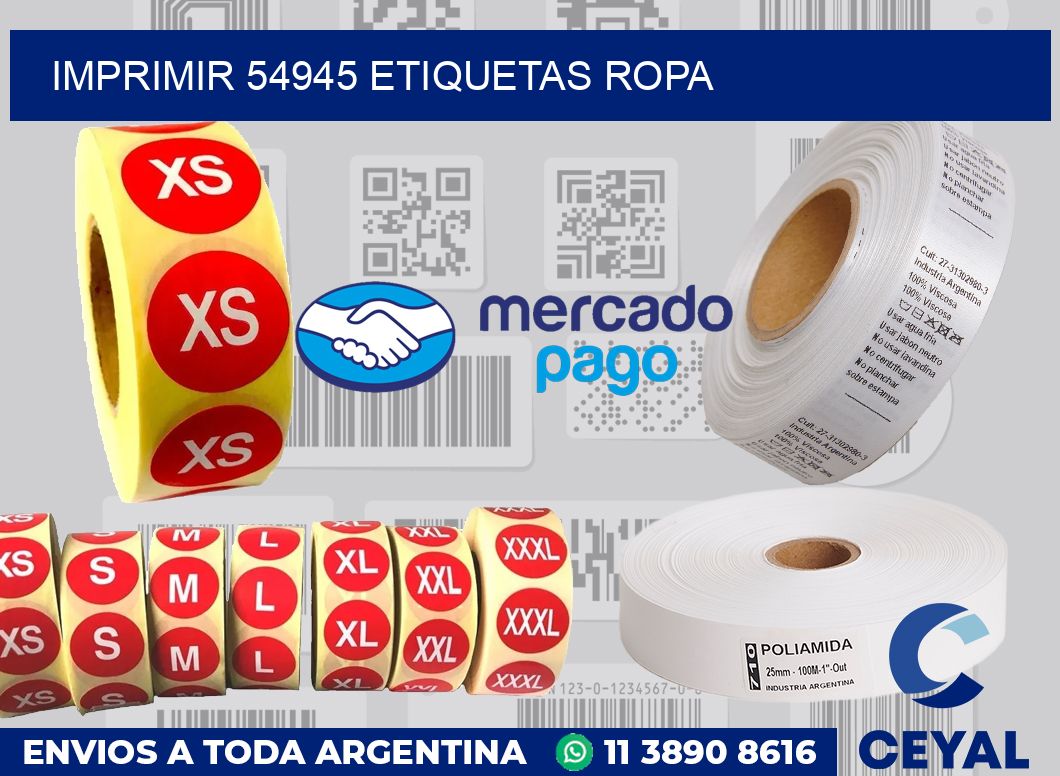 imprimir 54945 etiquetas ropa