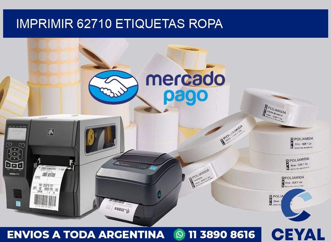 imprimir 62710 etiquetas ropa