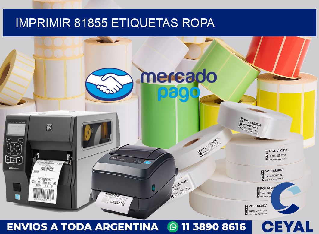 imprimir 81855 etiquetas ropa