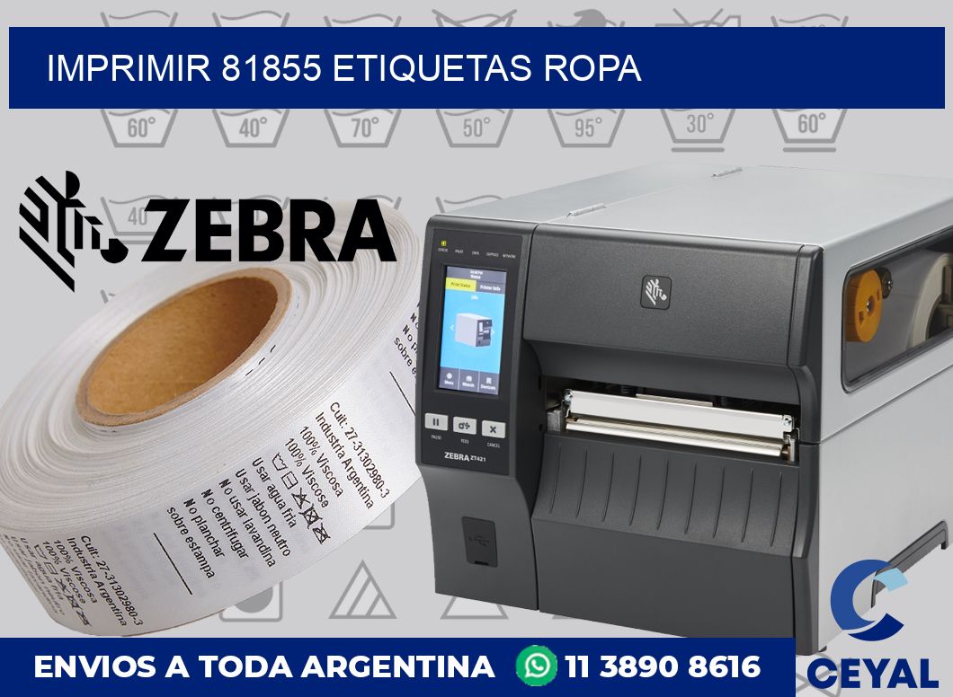 imprimir 81855 etiquetas ropa