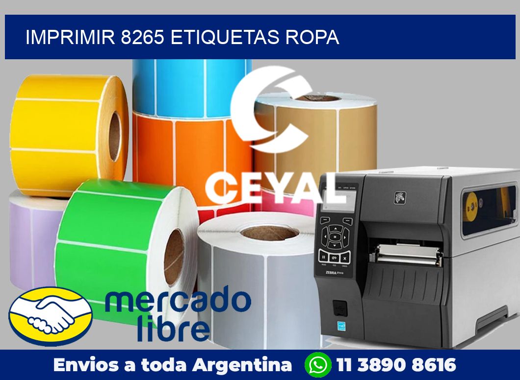 imprimir 8265 etiquetas ropa