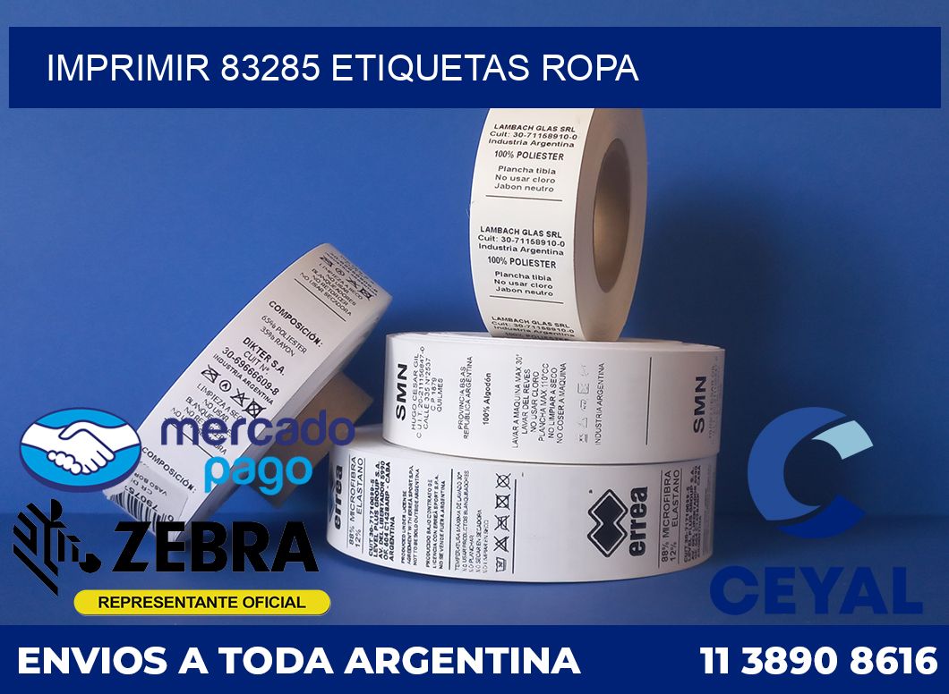 imprimir 83285 etiquetas ropa