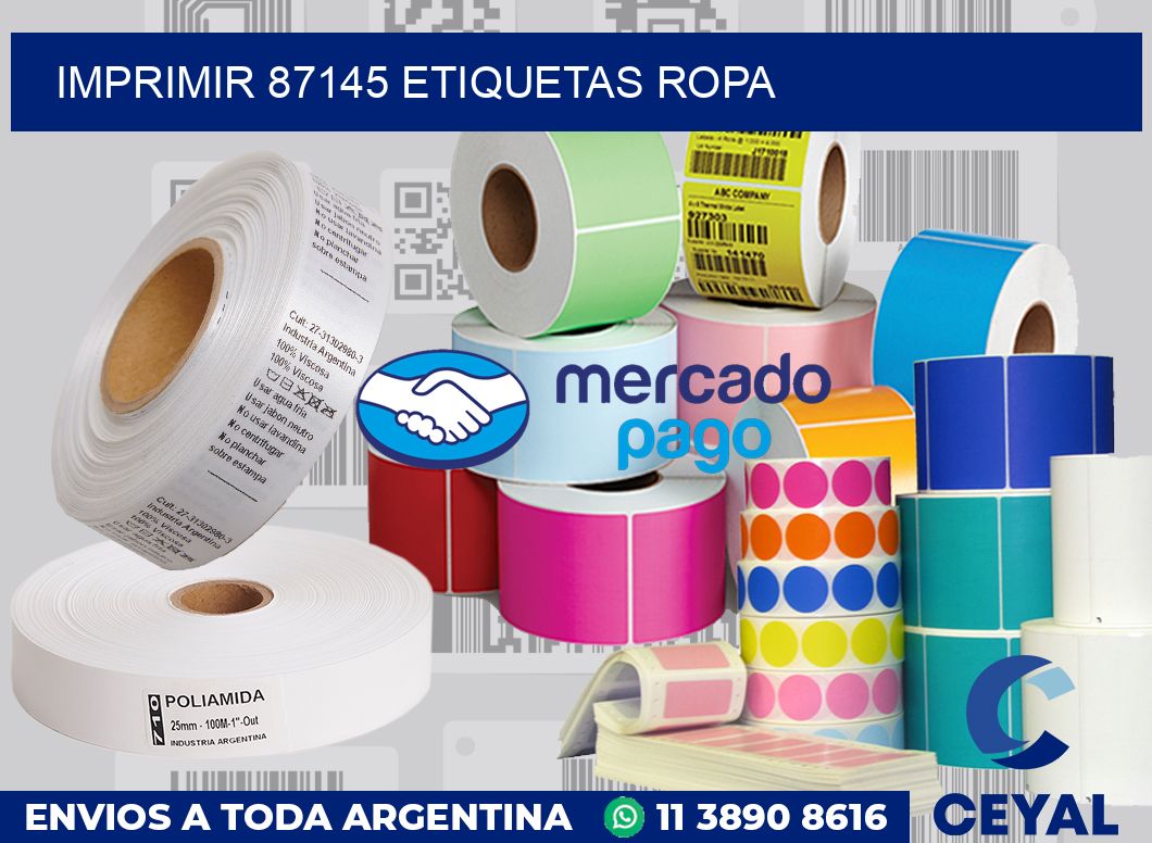 imprimir 87145 etiquetas ropa