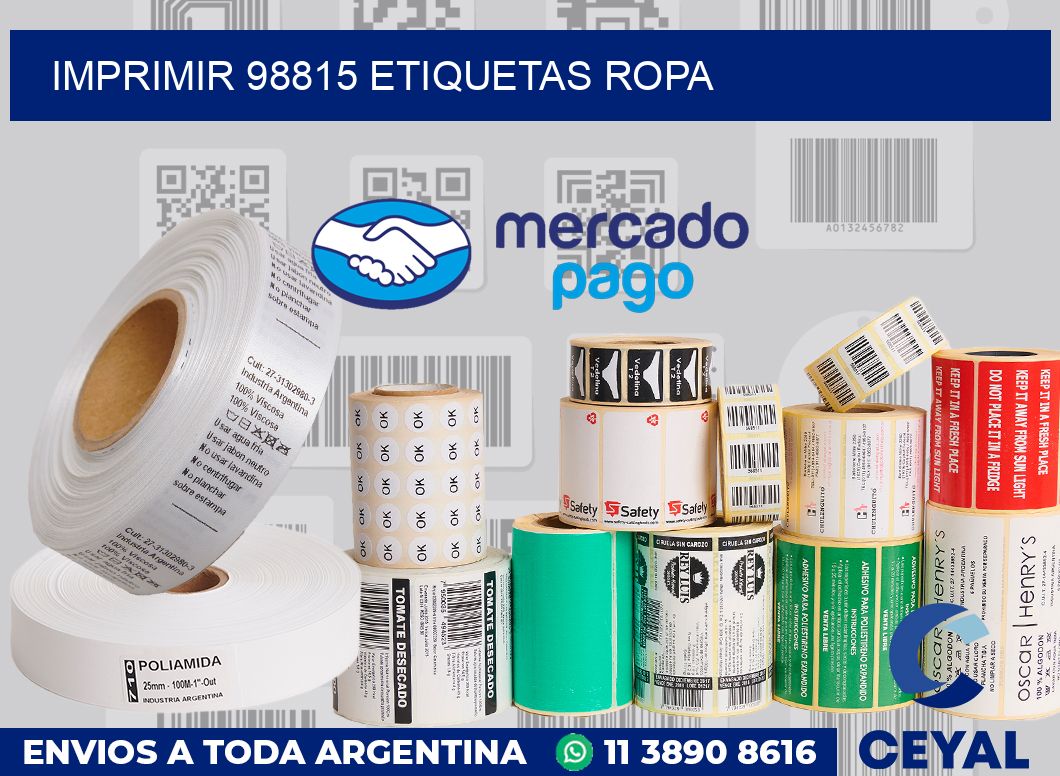 imprimir 98815 etiquetas ropa