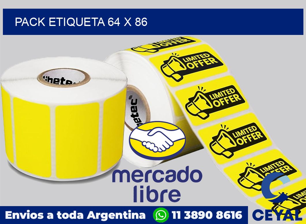 pack etiqueta 64 x 86