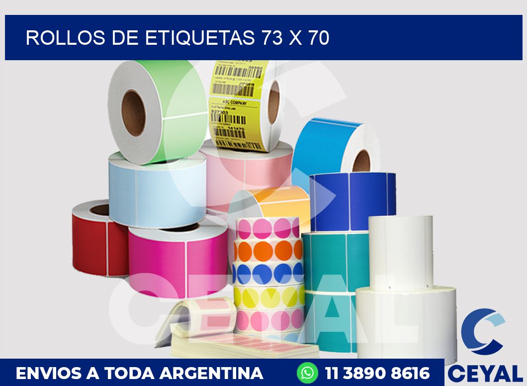 rollos de etiquetas 73 x 70