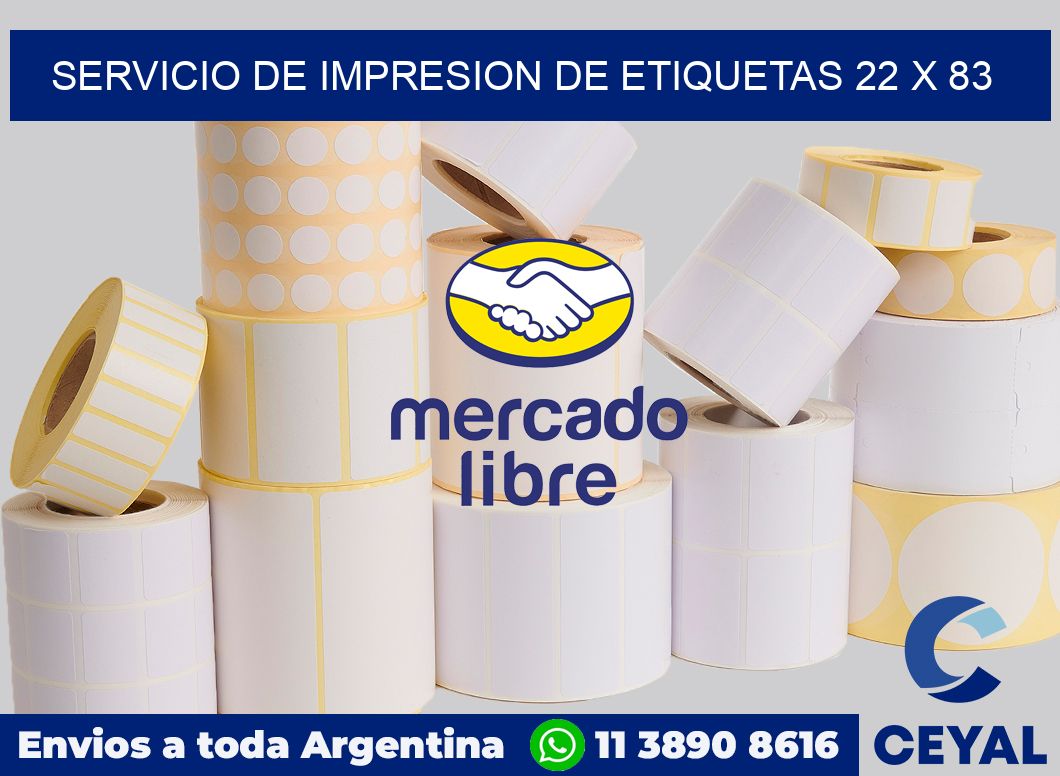 servicio de impresion de etiquetas 22 x 83