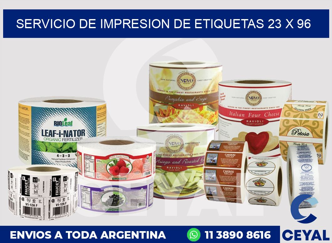servicio de impresion de etiquetas 23 x 96