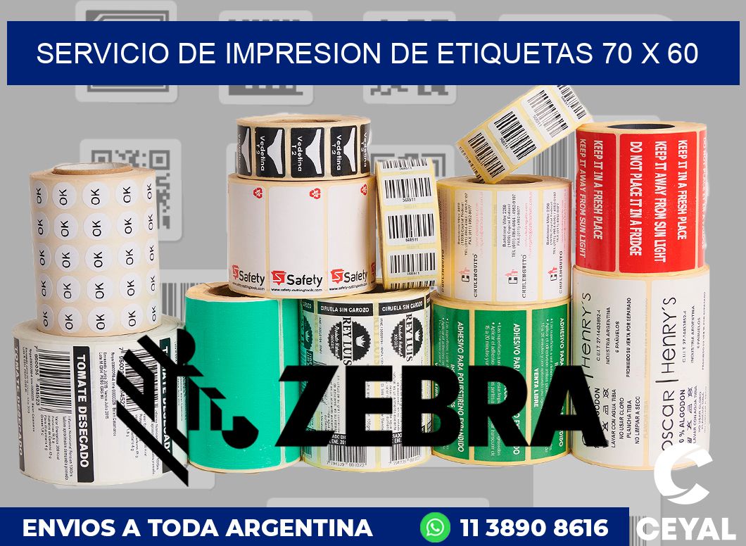 servicio de impresion de etiquetas 70 x 60