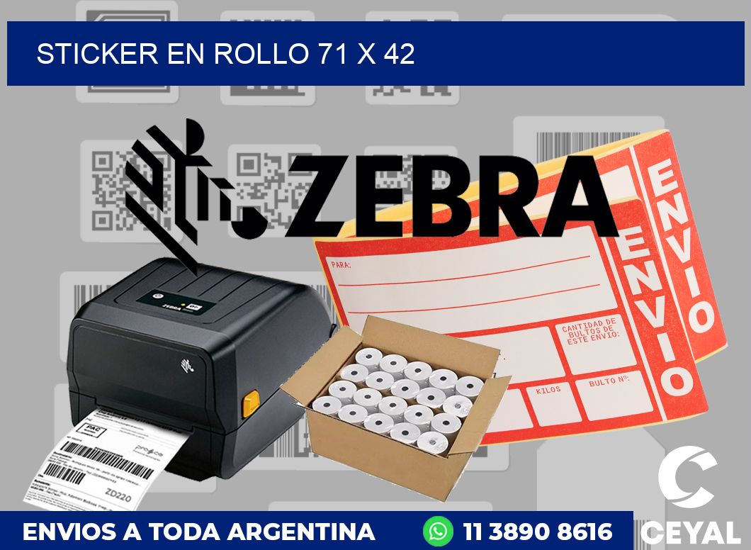 sticker en rollo 71 x 42
