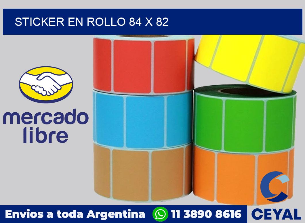sticker en rollo 84 x 82