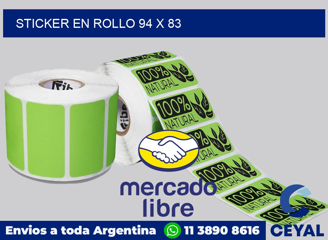 sticker en rollo 94 x 83