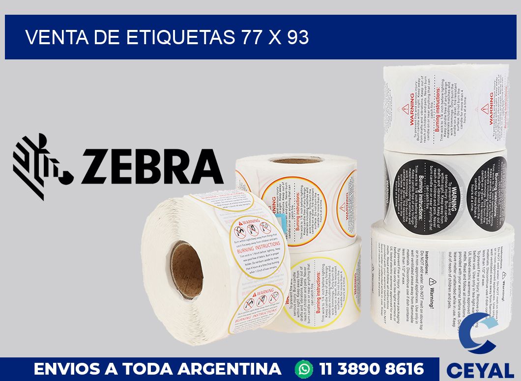 venta de etiquetas 77 x 93