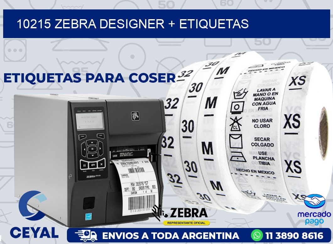 10215 ZEBRA DESIGNER + ETIQUETAS
