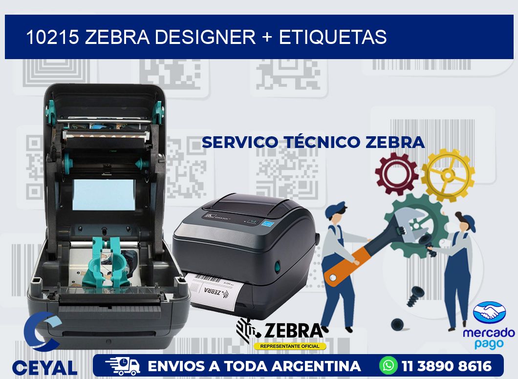 10215 ZEBRA DESIGNER + ETIQUETAS
