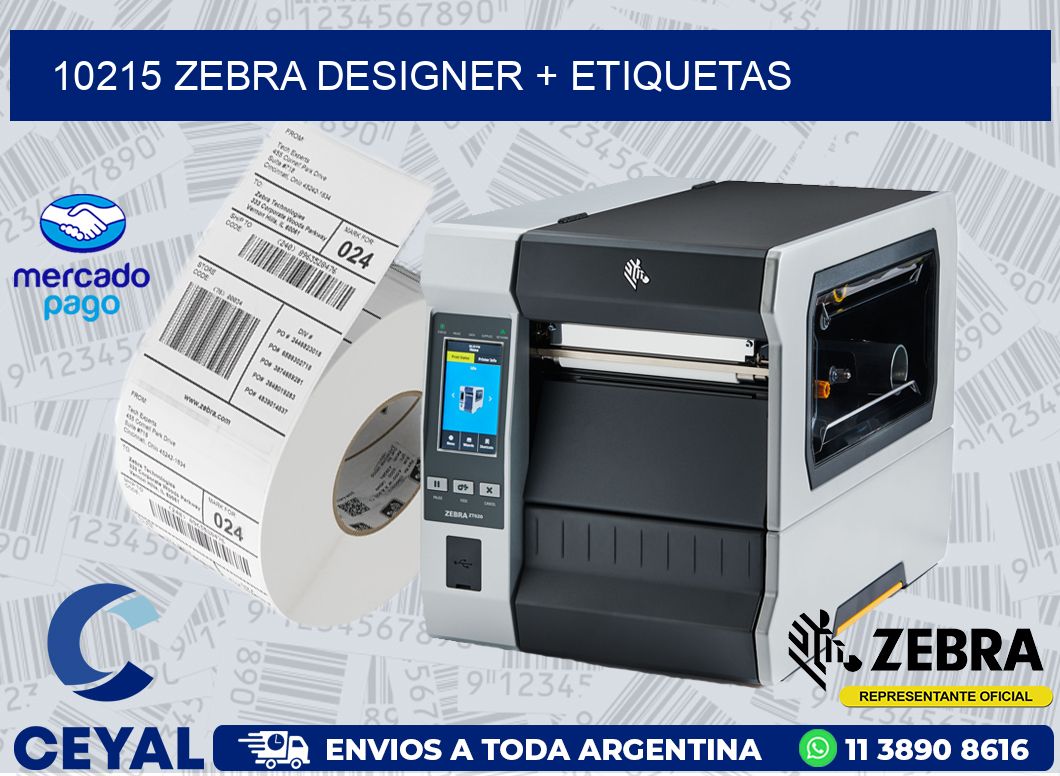 10215 ZEBRA DESIGNER + ETIQUETAS