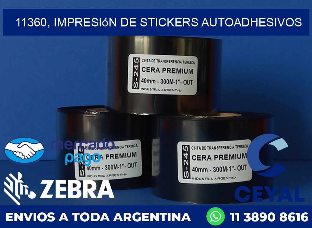 11360, impresión de stickers autoadhesivos