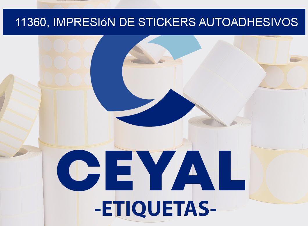 11360, impresión de stickers autoadhesivos