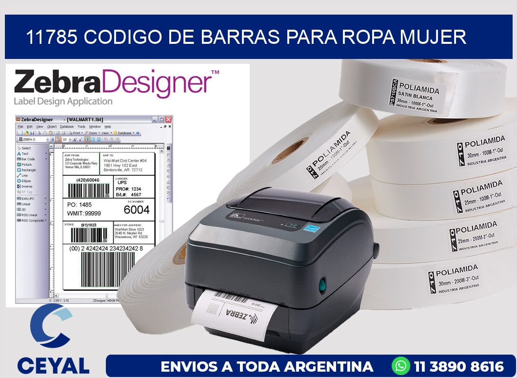 11785 CODIGO DE BARRAS PARA ROPA MUJER
