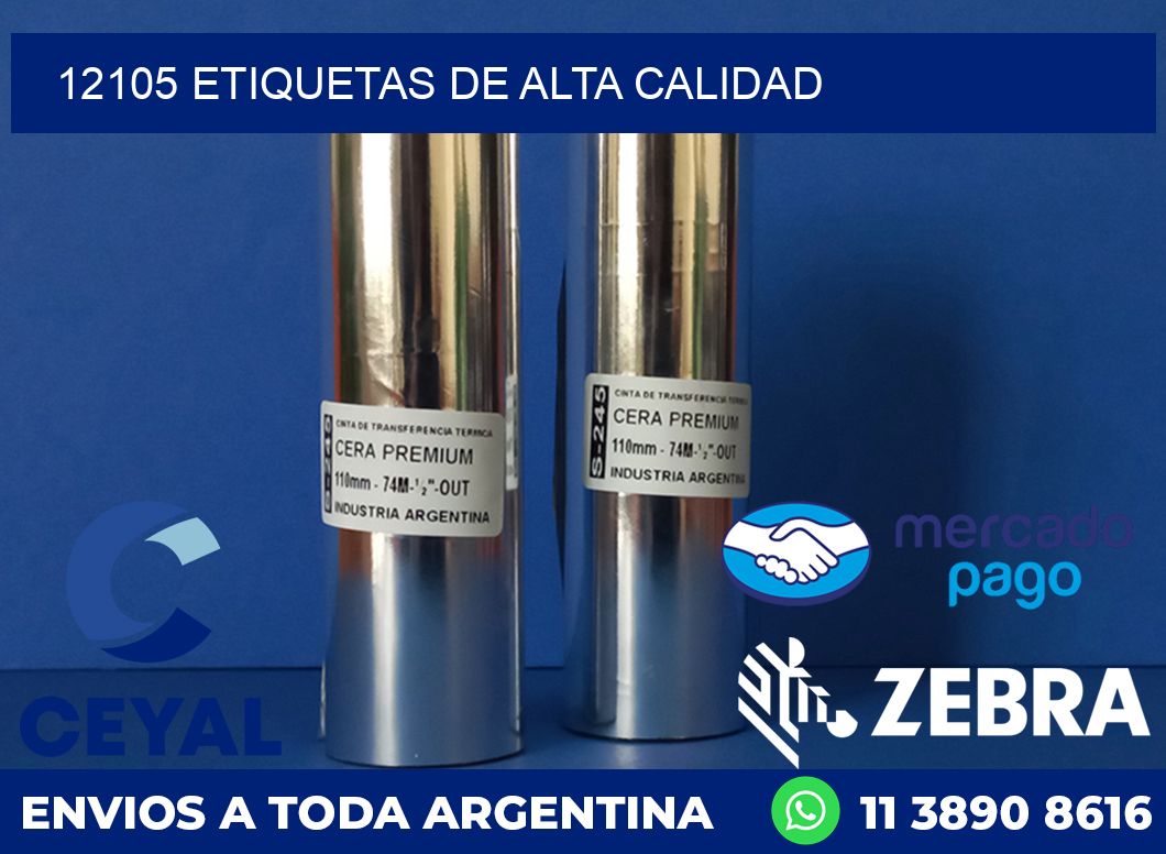 12105 ETIQUETAS DE ALTA CALIDAD