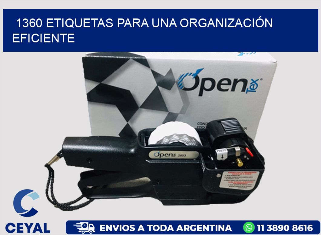 1360 ETIQUETAS PARA UNA ORGANIZACIÓN EFICIENTE