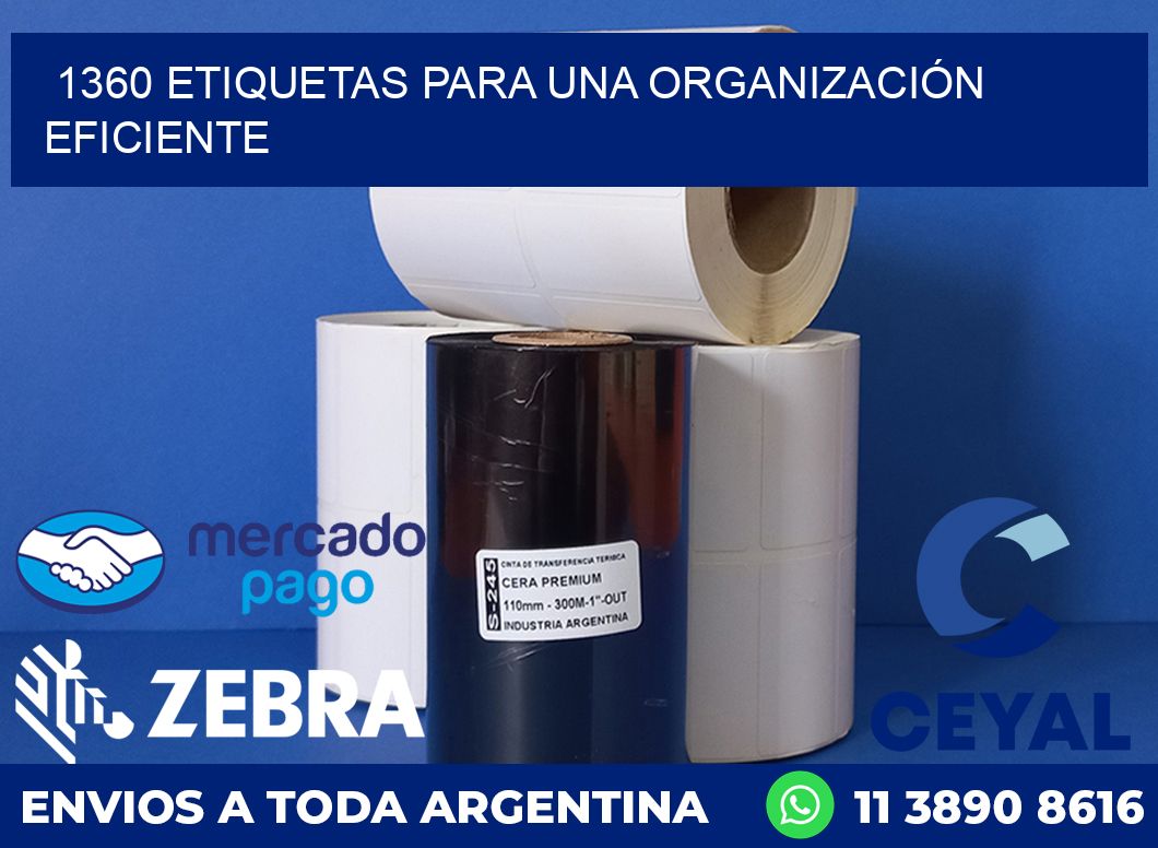 1360 ETIQUETAS PARA UNA ORGANIZACIÓN EFICIENTE