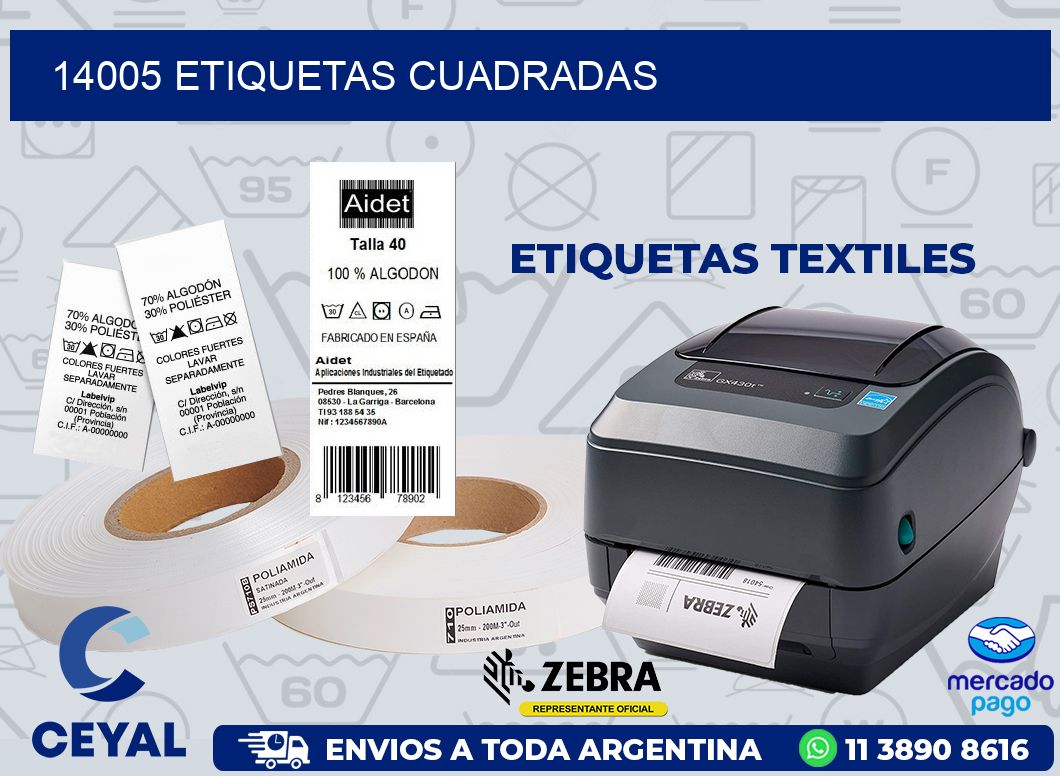 14005 ETIQUETAS CUADRADAS