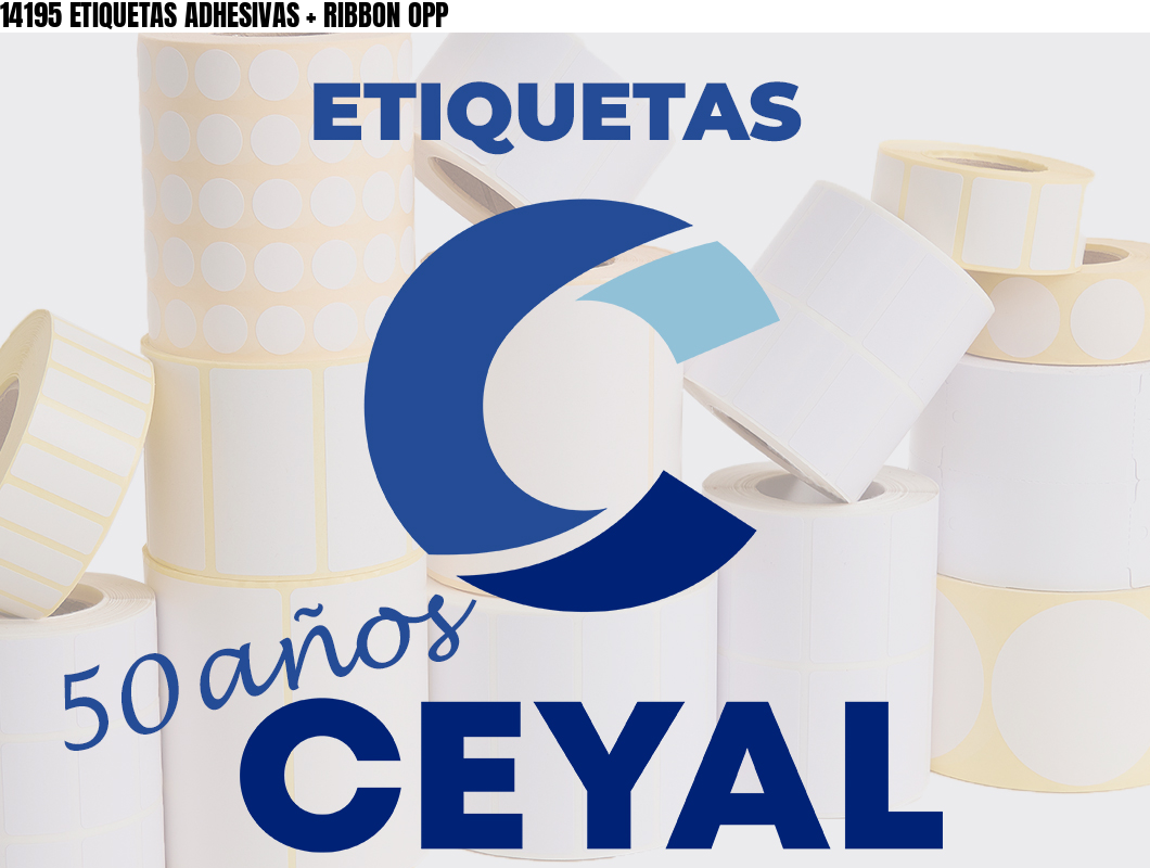 14195 ETIQUETAS ADHESIVAS + RIBBON OPP