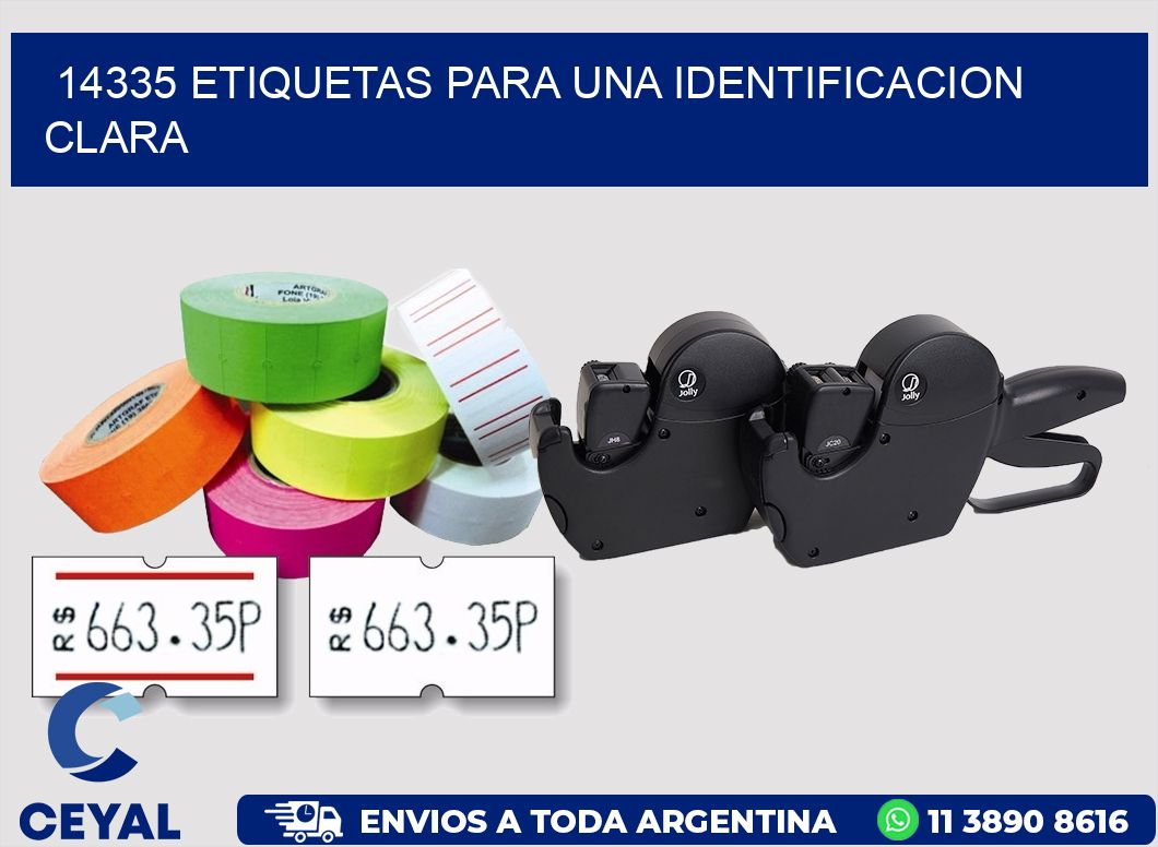 14335 ETIQUETAS PARA UNA IDENTIFICACION CLARA