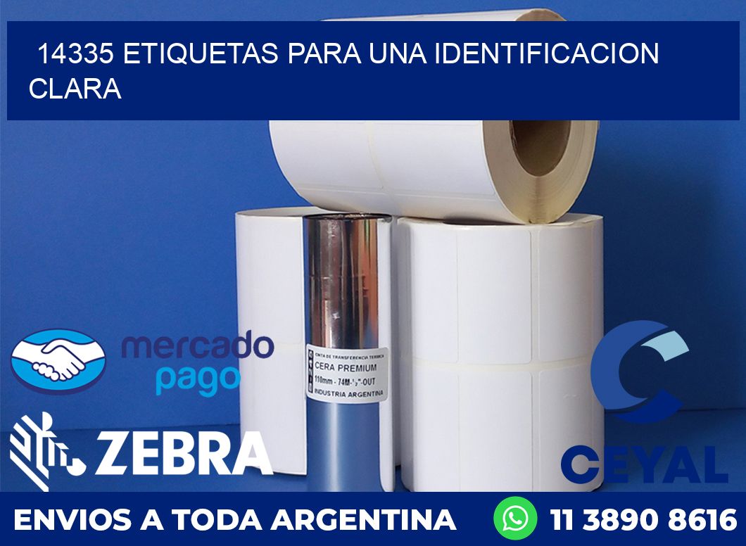 14335 ETIQUETAS PARA UNA IDENTIFICACION CLARA