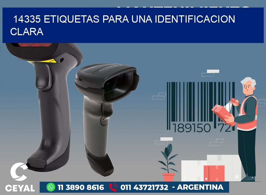 14335 ETIQUETAS PARA UNA IDENTIFICACION CLARA