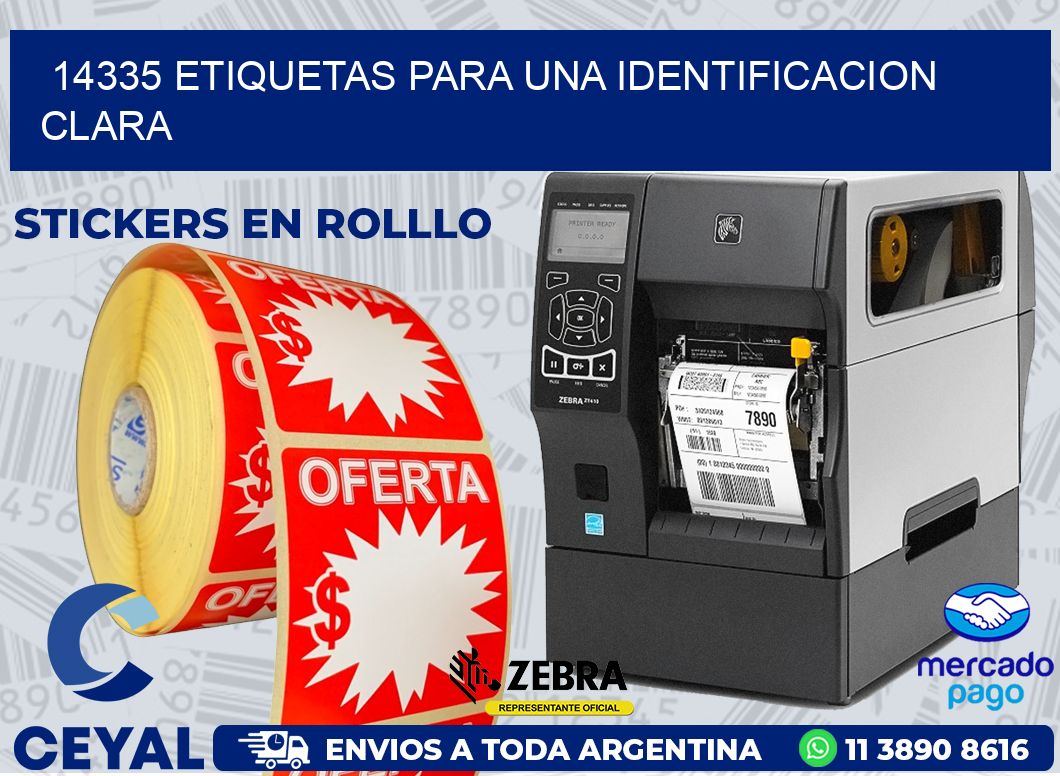 14335 ETIQUETAS PARA UNA IDENTIFICACION CLARA