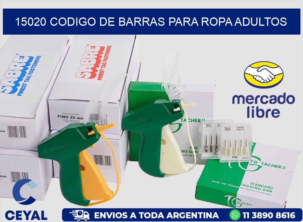 15020 CODIGO DE BARRAS PARA ROPA ADULTOS