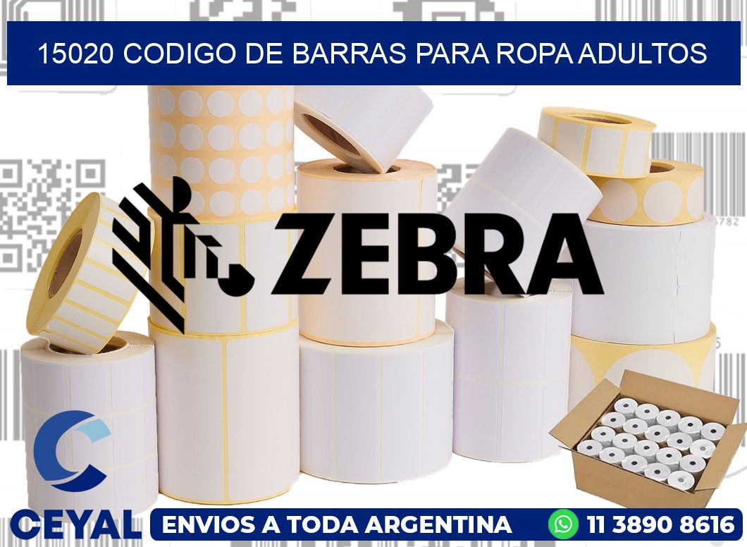 15020 CODIGO DE BARRAS PARA ROPA ADULTOS