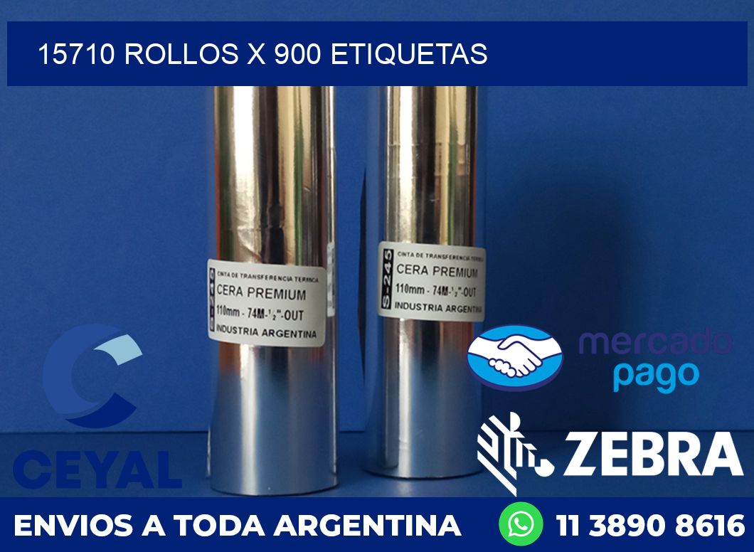 15710 ROLLOS X 900 ETIQUETAS