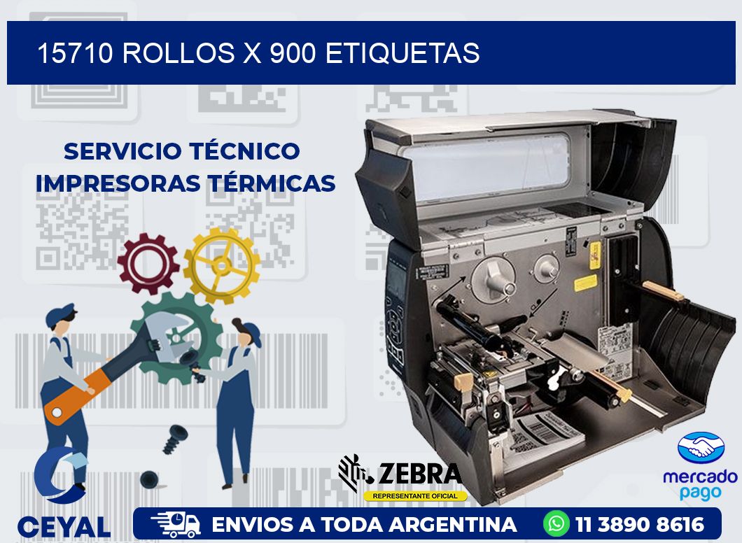 15710 ROLLOS X 900 ETIQUETAS