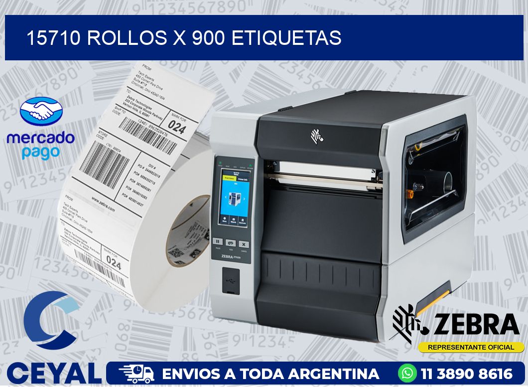 15710 ROLLOS X 900 ETIQUETAS