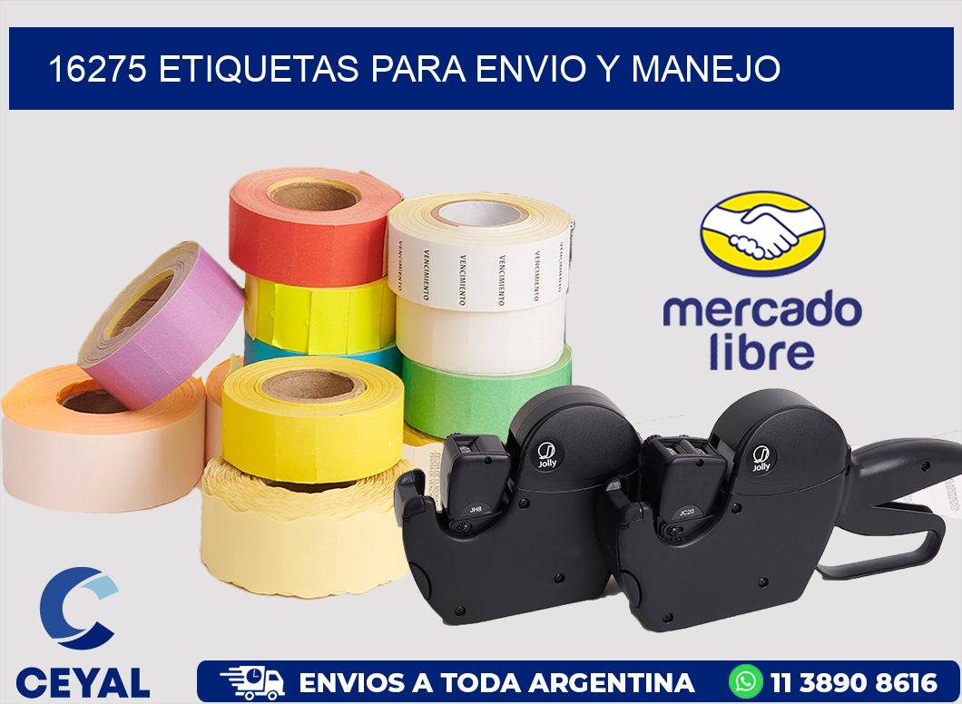 16275 ETIQUETAS PARA ENVIO Y MANEJO