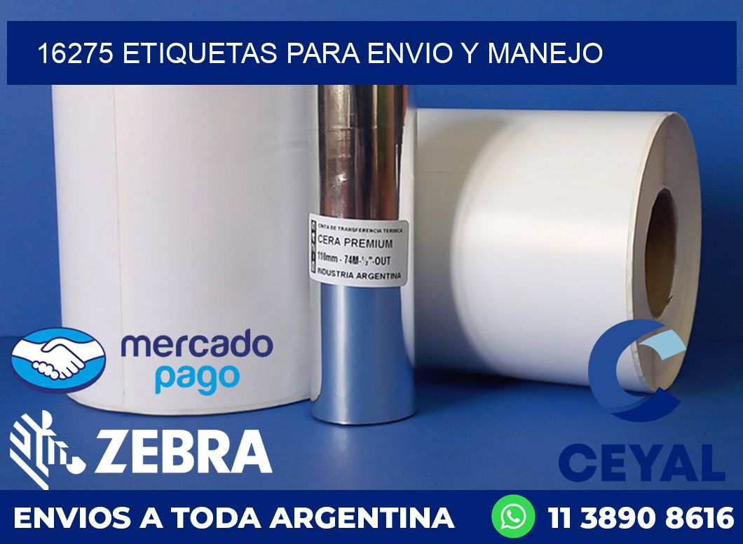 16275 ETIQUETAS PARA ENVIO Y MANEJO