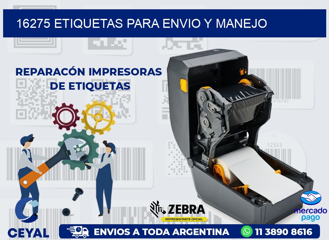 16275 ETIQUETAS PARA ENVIO Y MANEJO