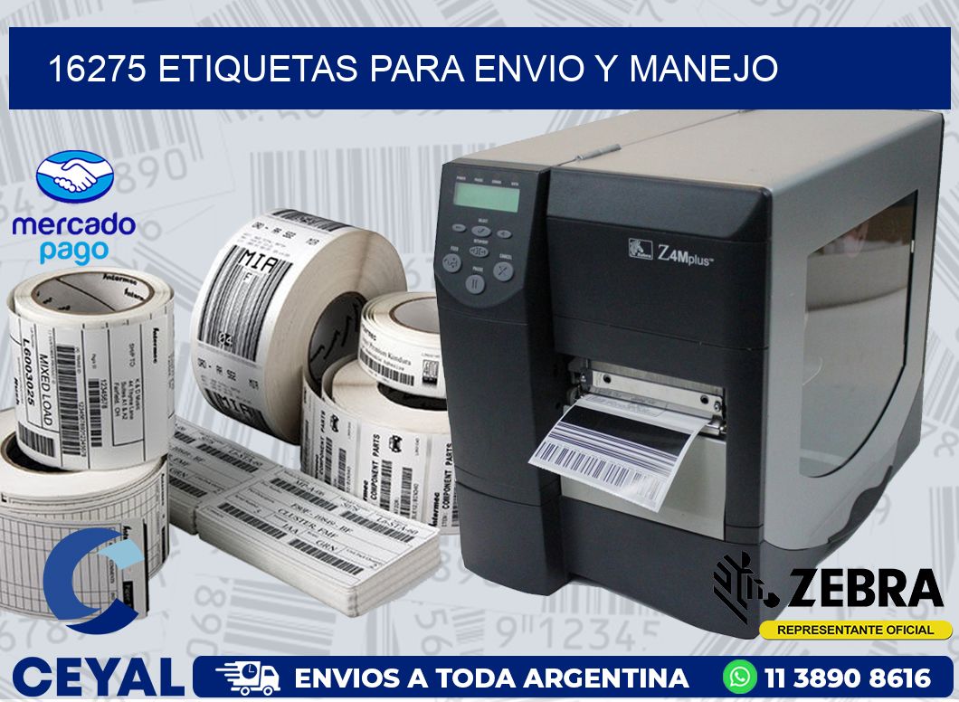 16275 ETIQUETAS PARA ENVIO Y MANEJO