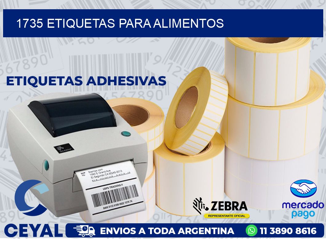 1735 ETIQUETAS PARA ALIMENTOS