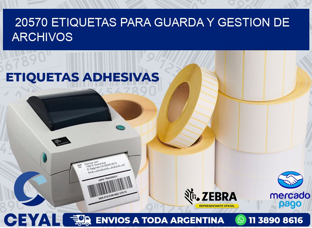 20570 ETIQUETAS PARA GUARDA Y GESTION DE ARCHIVOS