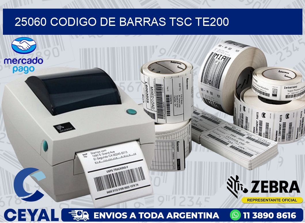 25060 CODIGO DE BARRAS TSC TE200