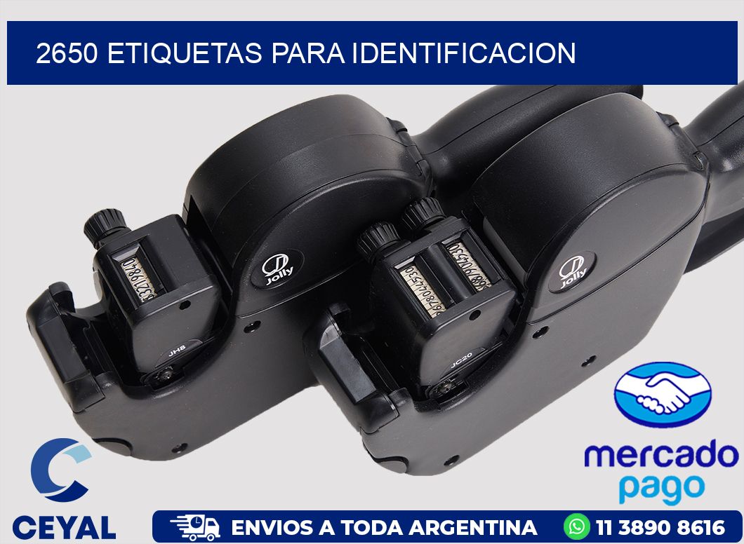 2650 ETIQUETAS PARA IDENTIFICACION