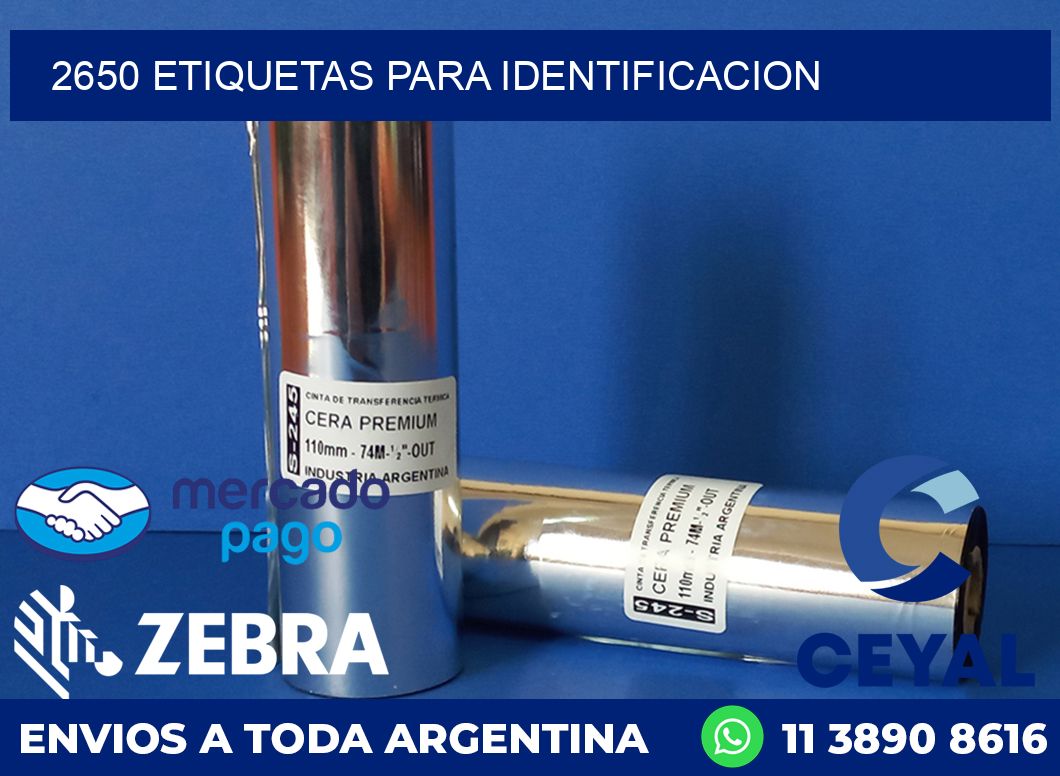 2650 ETIQUETAS PARA IDENTIFICACION